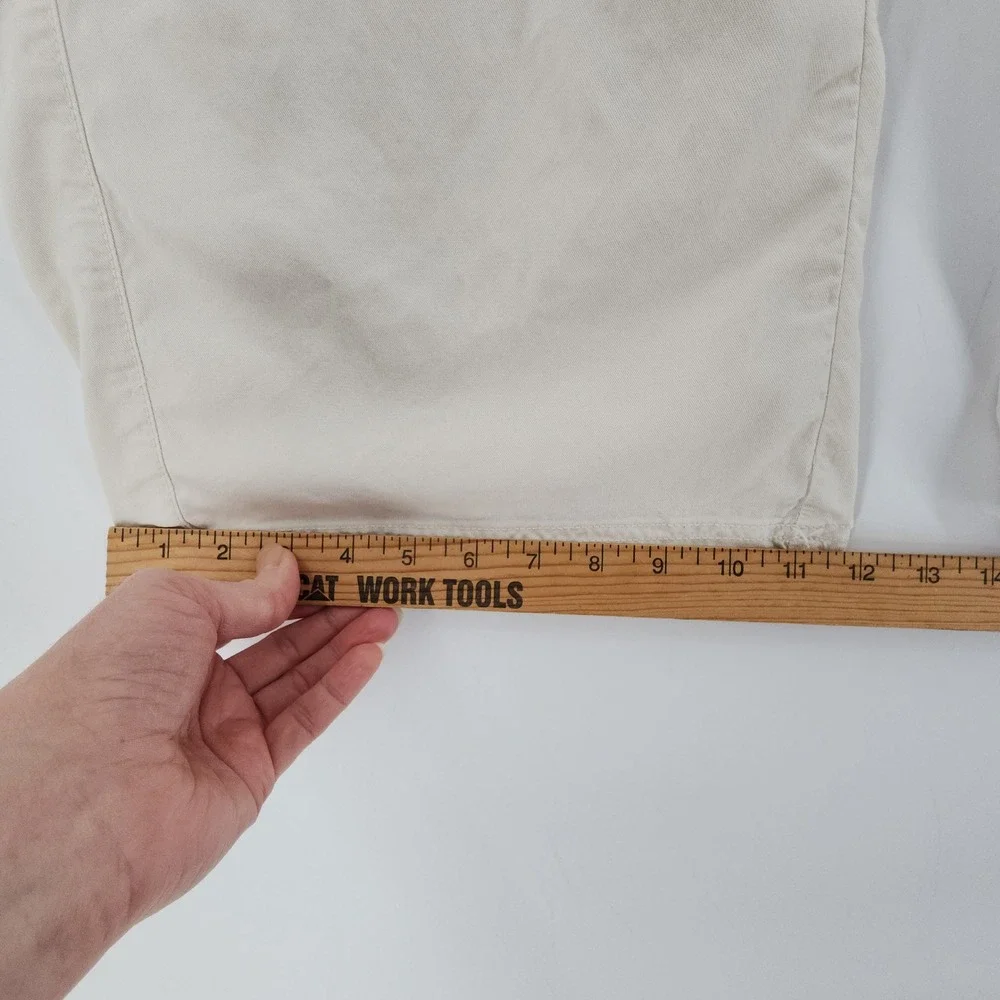 American Eagle Baggy Wide Leg Cargo Pants 8 Women Super High Rise‎ Cream Grunge